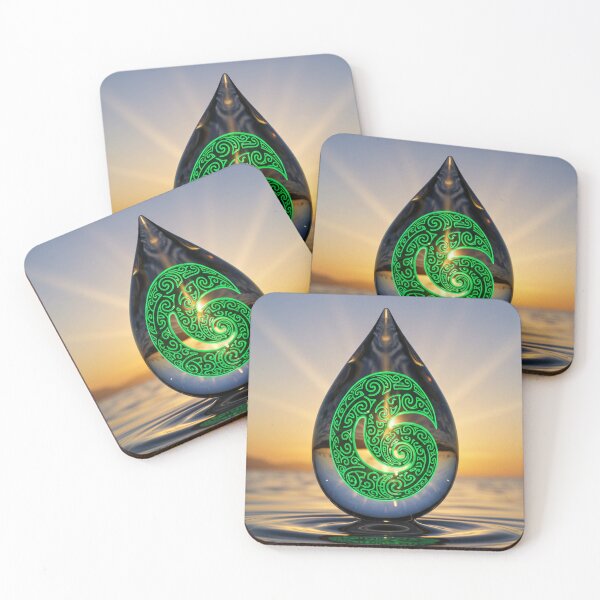 Item preview, Emerald Koru Wairua in a Droplet of Sunset designed and sold by KoruWairua-Arts.