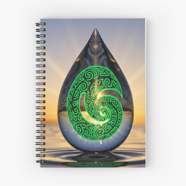 Item preview, Emerald Koru Wairua in a Droplet of Sunset designed and sold by KoruWairua-Arts.