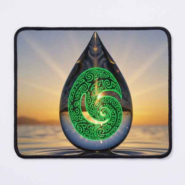 Item preview, Emerald Koru Wairua in a Droplet of Sunset designed and sold by KoruWairua-Arts.