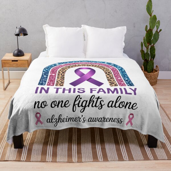 Item preview, In This Family No One Fights Alone Alzheimer Awareness Purple Rainbo designed and sold by TyraYoung.