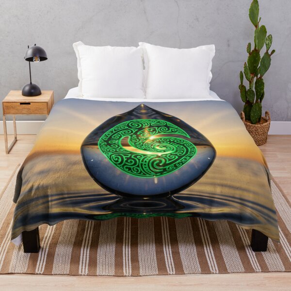 Item preview, Emerald Koru Wairua in a Droplet of Sunset designed and sold by KoruWairua-Arts.