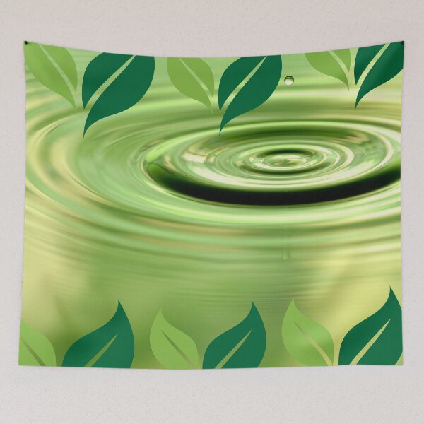 Item preview, Nature's ripple , Green leaves and water drop design  designed and sold by Cre8Gift.