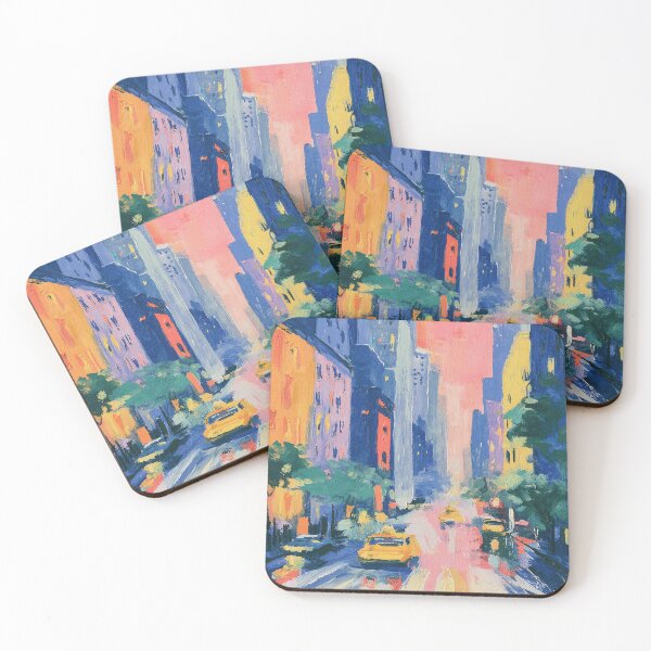 Item preview, New York Impressionism Skyline at Sunset designed and sold by ArtHouseNiklas.