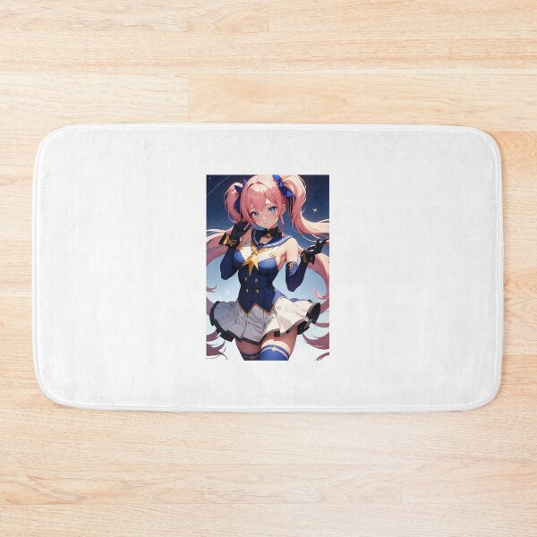 Item preview, Celestial Cadet: Starry Anime Girl in a Blue Sailor Uniform Against the Cosmos designed and sold by iloveanimechibi.