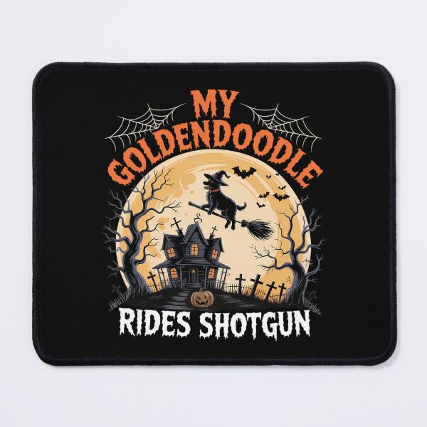 Item preview, My Goldendoodle Rides Shotgun Goldendoodle Dog Halloween designed and sold by Sunset4Bones.