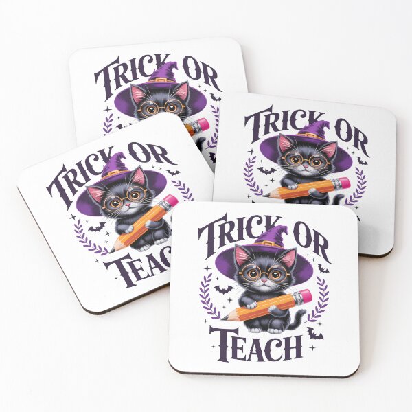 Item preview, Trick Or Teach Halloween Cat Teacher designed and sold by Sunset4Bones.
