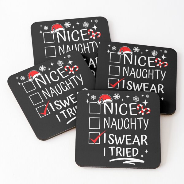 Item preview, Christmas Family Nice Naughty I Swear I Tried 	 	 		 designed and sold by cheongmaloukk.
