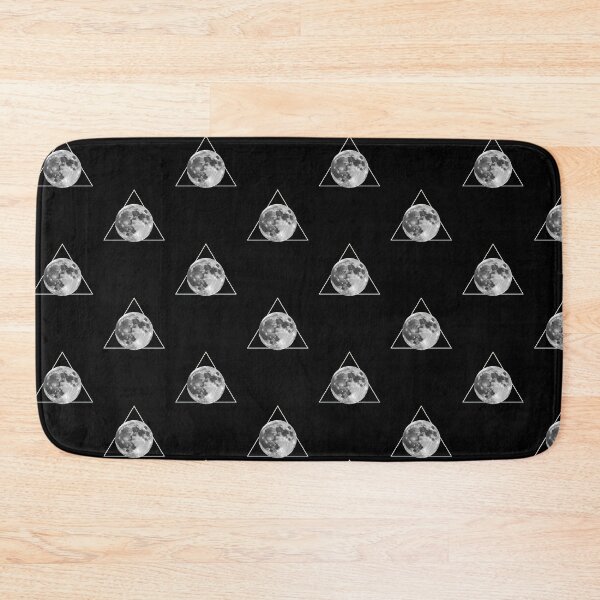 Item preview, Realistic Moon with Neon Triangle Glow in Minimalist Cosmic Design designed and sold by PixelVibe782.