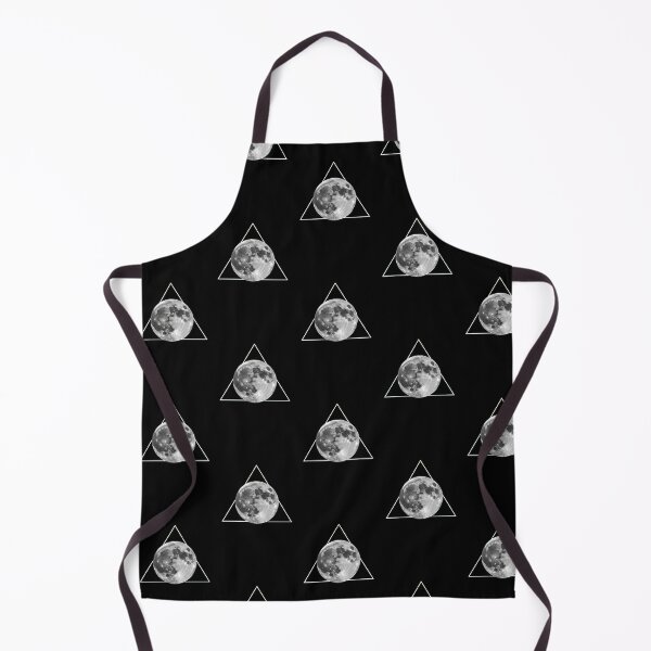 Item preview, Realistic Moon with Neon Triangle Glow in Minimalist Cosmic Design designed and sold by PixelVibe782.