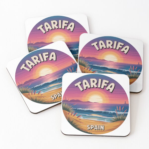 Item preview, Tarifa, España – Escena retro de playa costera al atardecer designed and sold by CircinusStore.