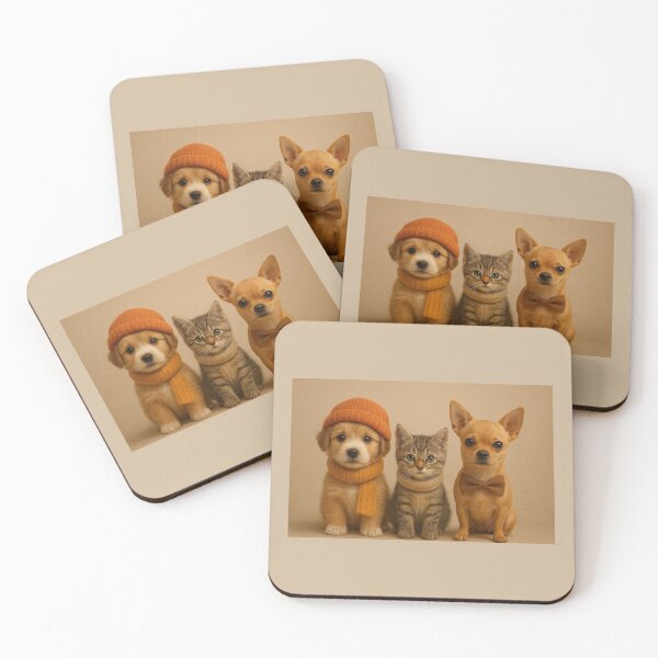 Item preview, Cute Stylish Pets – Puppy, Kitten & Chihuahua Fashion Portrait designed and sold by Malumaluu.