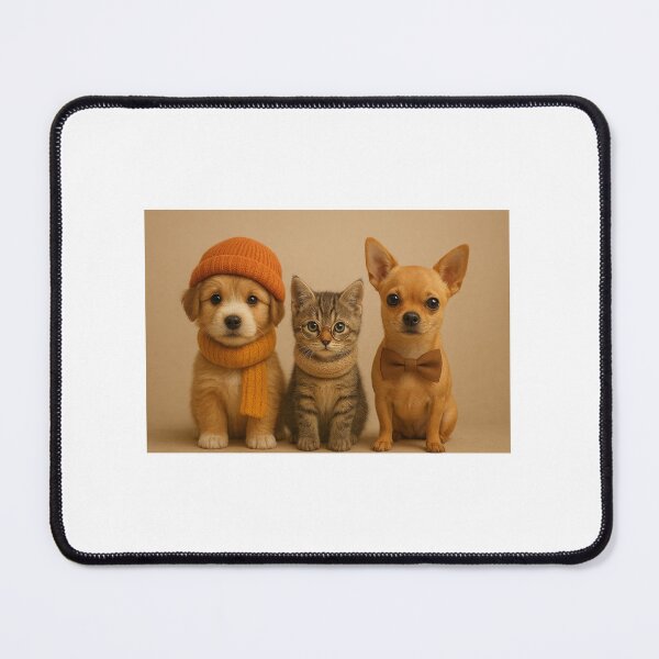 Item preview, Cute Stylish Pets – Puppy, Kitten & Chihuahua Fashion Portrait designed and sold by Malumaluu.