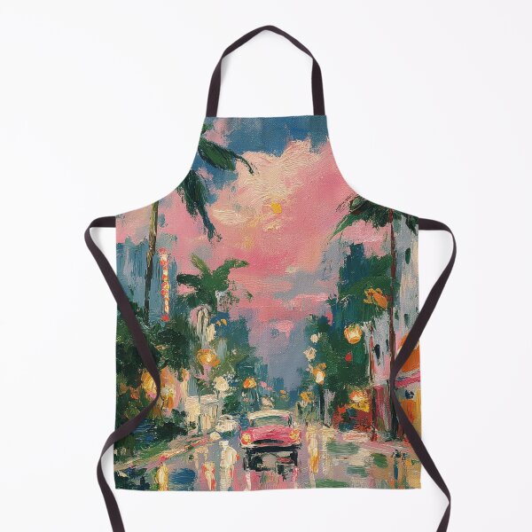 Item preview, Miami Impressionism Street at Sunset designed and sold by ArtHouseNiklas.