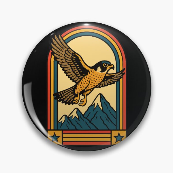 Item preview, Peregrine Falcon Soaring Over Mountains Artwork designed and sold by LuminOrb.