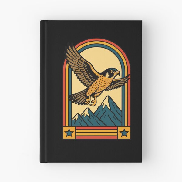 Item preview, Peregrine Falcon Soaring Over Mountains Artwork designed and sold by LuminOrb.