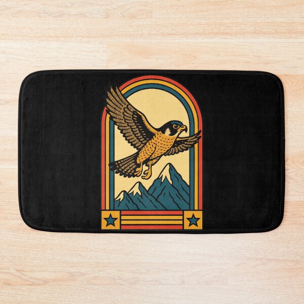 Item preview, Peregrine Falcon Soaring Over Mountains Artwork designed and sold by LuminOrb.