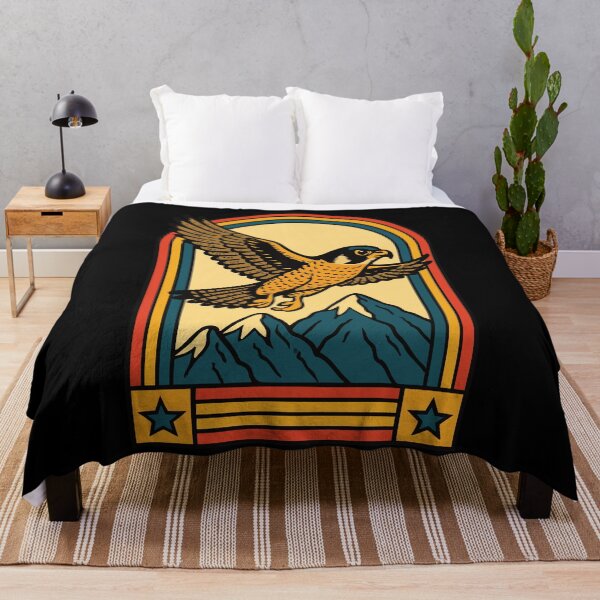 Item preview, Peregrine Falcon Soaring Over Mountains Artwork designed and sold by LuminOrb.