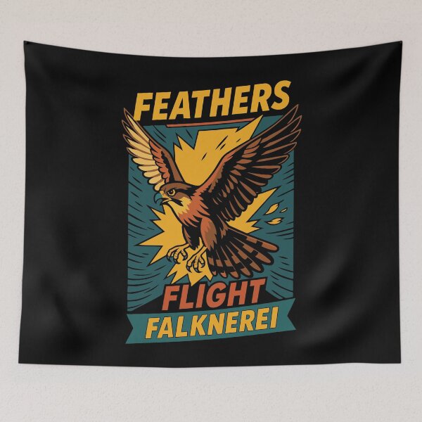 Item preview, Feathers Flight Falknerei Peregrine Falcon Design designed and sold by LuminOrb.