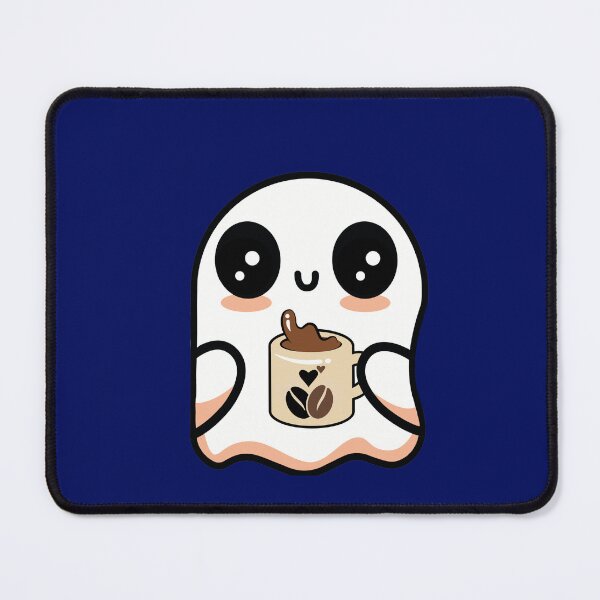 Item preview, Kawaii Ghost with Coffee Mug designed and sold by ZdunekDesign.