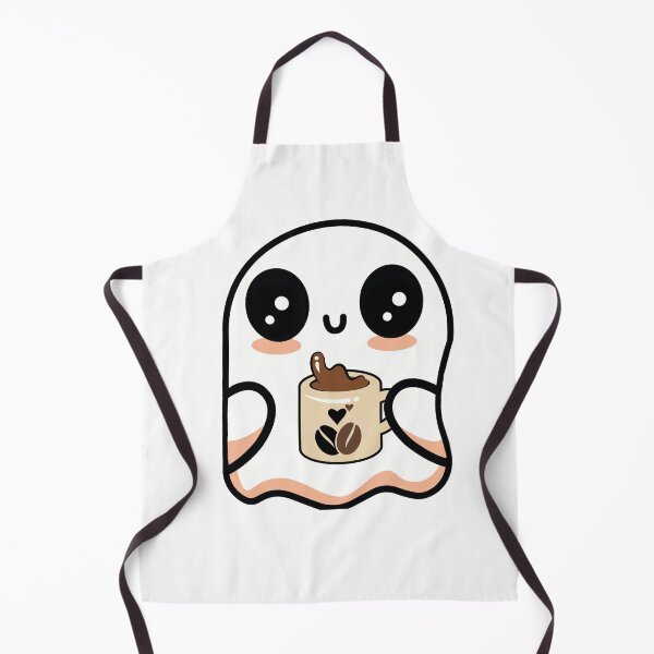Item preview, Kawaii Ghost with Coffee Mug designed and sold by ZdunekDesign.