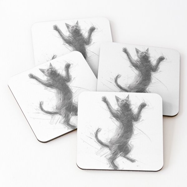 Item preview, Jumping Cat designed and sold by Leon Woods Pencil Art.