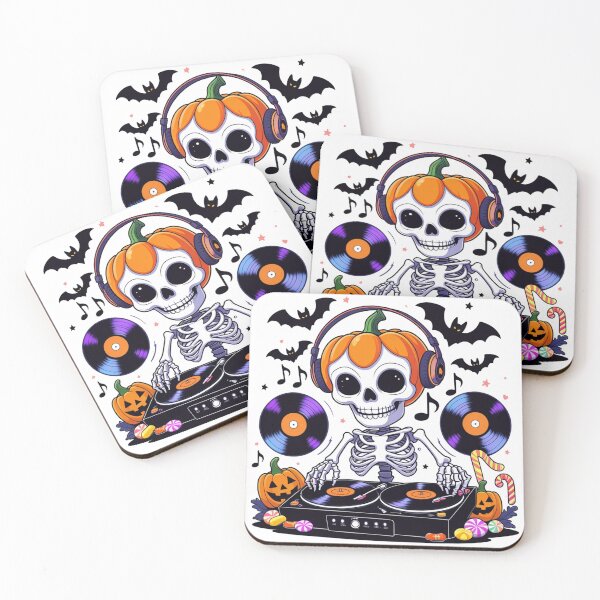 Item preview, Pumpkin DJ Skeleton – Halloween Party Vibes designed and sold by  Moodmelt Studio .