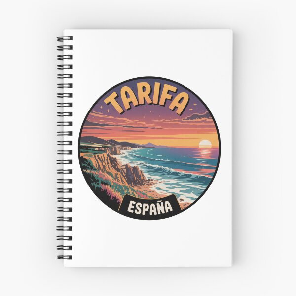 Artikelvorschau, Tarifa España – Blick auf die Klippenküste im Retro-Sonnenuntergang entworfen und verkauft von CircinusStore.