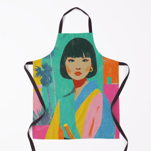 Item preview, Woman in Kimono with Samurai Sword Retro designed and sold by ArtHouseNiklas.