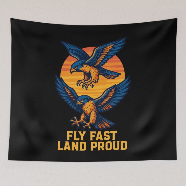 Item preview, Falcon Fly Fast Land Proud Falconry Birds Design designed and sold by LuminOrb.