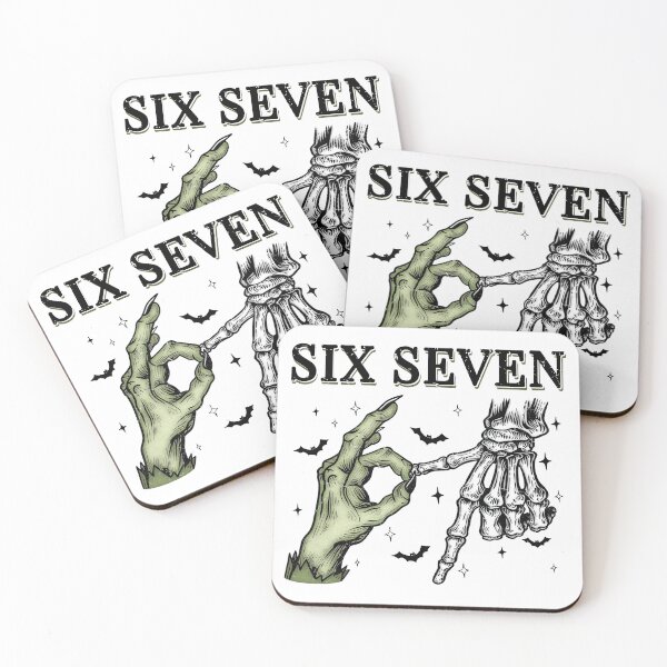 Item preview, Six Seven Retro Halloween Skeleton 6 7 Meme designed and sold by modoodles357.