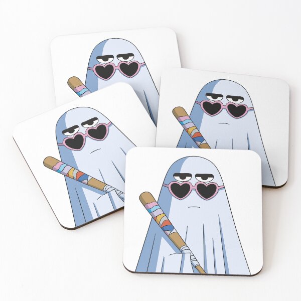 Item preview, Cool ghost design with heart glasses and baseball bat designed and sold by idgafstudio.ch.
