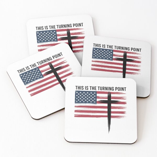 Item preview, White This is The Turning Point American Flag designed and sold by Sunset4Bones.