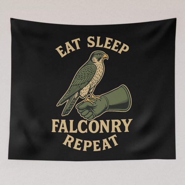 Item preview, Eat Sleep Falconry Repeat Falconer Lifestyle designed and sold by LuminOrb.