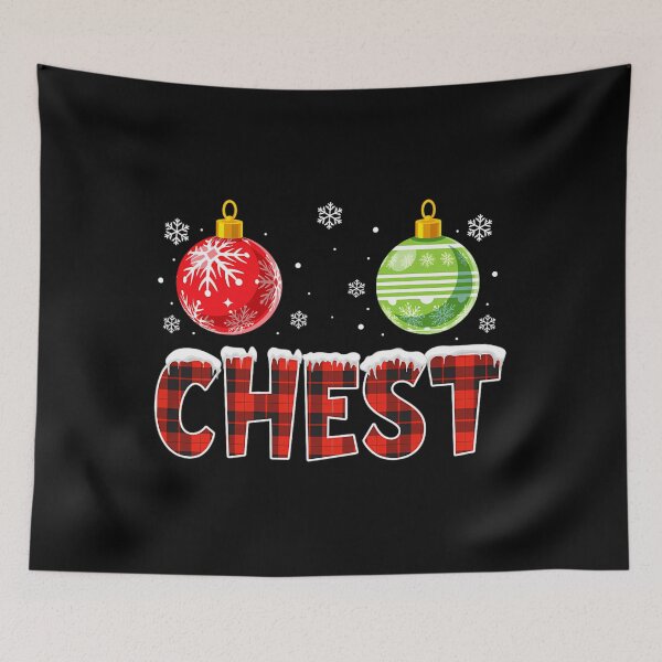 Item preview, Chest Nuts Matching Chestnuts Funny Christmas Couples Chest 	1	 designed and sold by pubjjxriso.