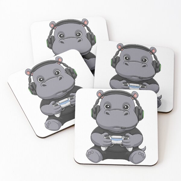Item preview, Cute Hippo Gamer Headset Controller designed and sold by k3rstman1.