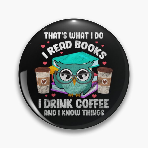 Item preview, I Read Books I Drink Coffee and I Know Things Owl Reader Pullover 		 designed and sold by irinotebinip.