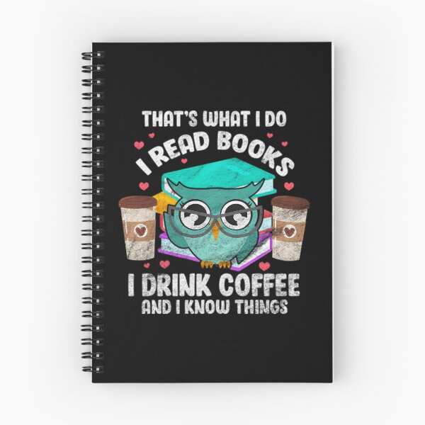 Item preview, I Read Books I Drink Coffee and I Know Things Owl Reader Pullover 		 designed and sold by irinotebinip.