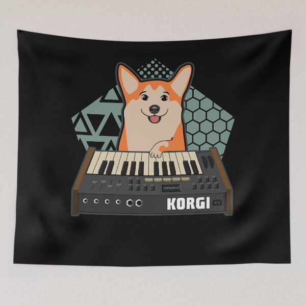 Item preview, Funny Synthesizer fan KORGI Corgi Dog Lover designed and sold by BlancaBlasco5.