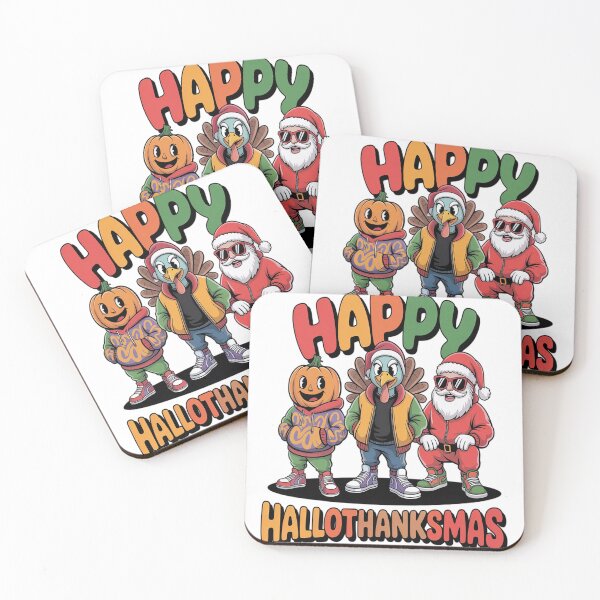 Item preview, Happy Hallothanksmas Ghost Turkey Santa Christmas designed and sold by VladoZork.