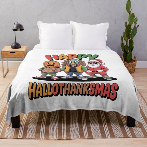 Item preview, Happy Hallothanksmas Ghost Turkey Santa Christmas designed and sold by VladoZork.