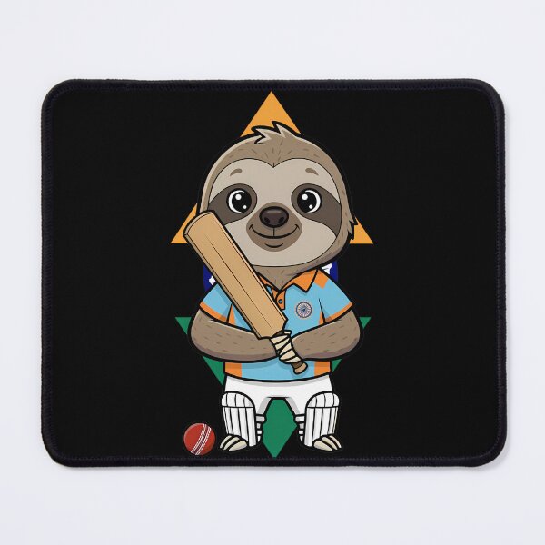 Item preview, Sloth Cricket Player India Flag designed and sold by k3rstman1.