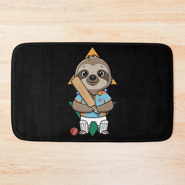 Item preview, Sloth Cricket Player India Flag designed and sold by k3rstman1.