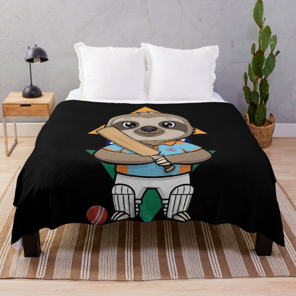 Item preview, Sloth Cricket Player India Flag designed and sold by k3rstman1.