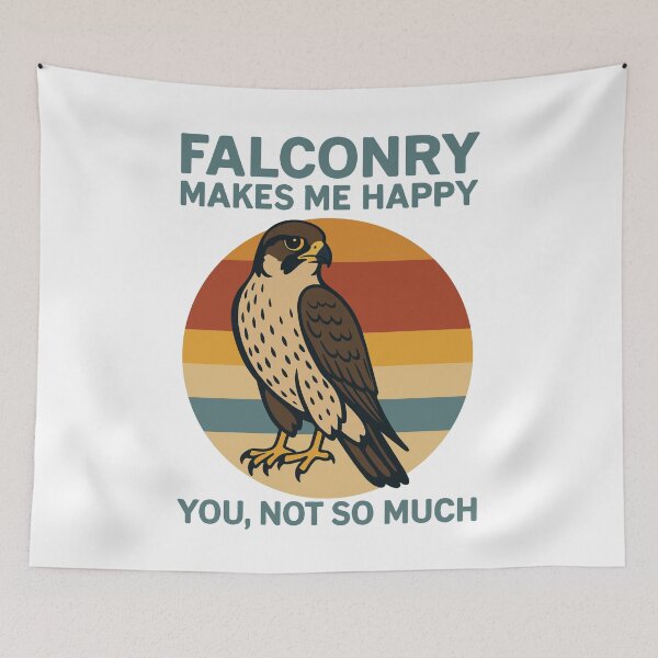 Item preview, Falconry Makes Me Happy You Not So Much Retro designed and sold by LuminOrb.
