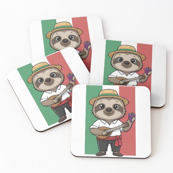 Item preview, Italian Sloth Mandolin Grapes Cute designed and sold by k3rstman1.