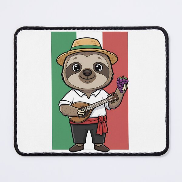 Item preview, Italian Sloth Mandolin Grapes Cute designed and sold by k3rstman1.