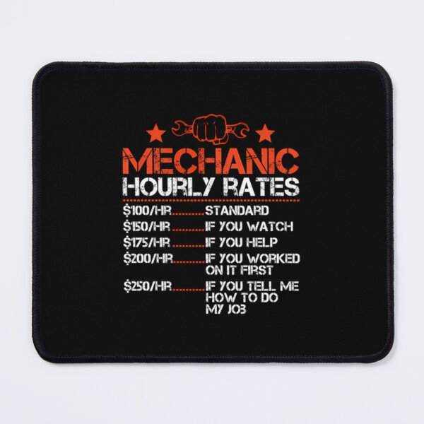 Item preview, Funny Mechanic Hourly Rate Labor Rates 	 	 Costume Pullover 	1	 designed and sold by vereliazizliu.