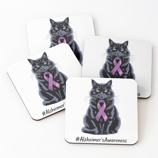 Item preview, Alzheimer's Awareness Day Fighter Black Cat & Purple Ribbon designed and sold by TrinaEspinoza.