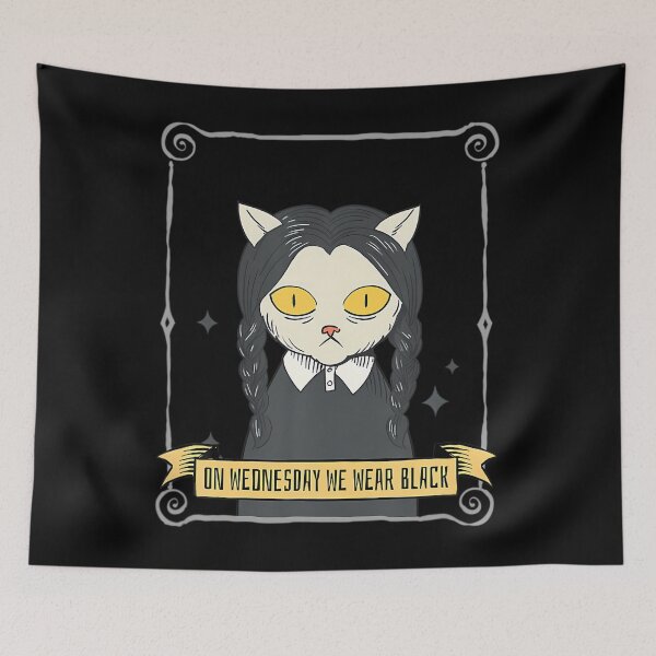 Item preview, FUNNY HALLOWEEN ON WEDNESDAY WE WEAR BLACK SPOOKY CA EMO 		 designed and sold by nechbasweatl.