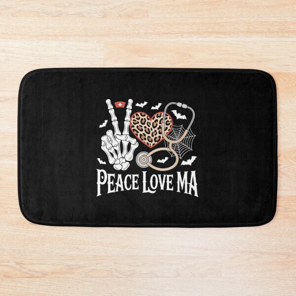 Item preview, Peace Love Medical Assistant Nurse Spooky Skeleton Halloween designed and sold by DrewLeuschke.